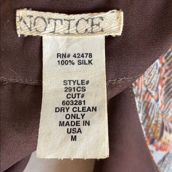 Vintage NOTICE Silk Top - Picture 6 of 6
